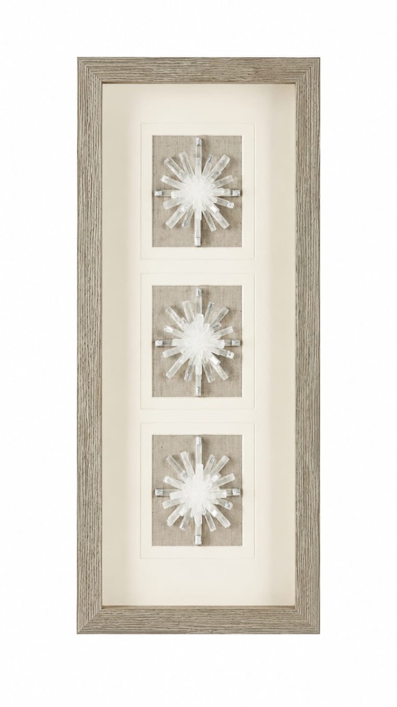 Silver Crystal 3D Rectangular Wallart  