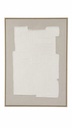 White Hand Painted Abstract with Grey Background 