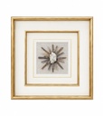 Gold Frame Black Crystal Agate Stone Wallart 