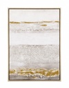 29.5" x 39.5" Grey & Gold Abstract Scenery Wall Art   