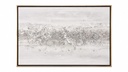 Gold Frame Silver & Grey Glitter Rain Wallart