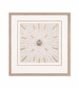 Selenite Crystal Radial Sunburst With Agate Stone 