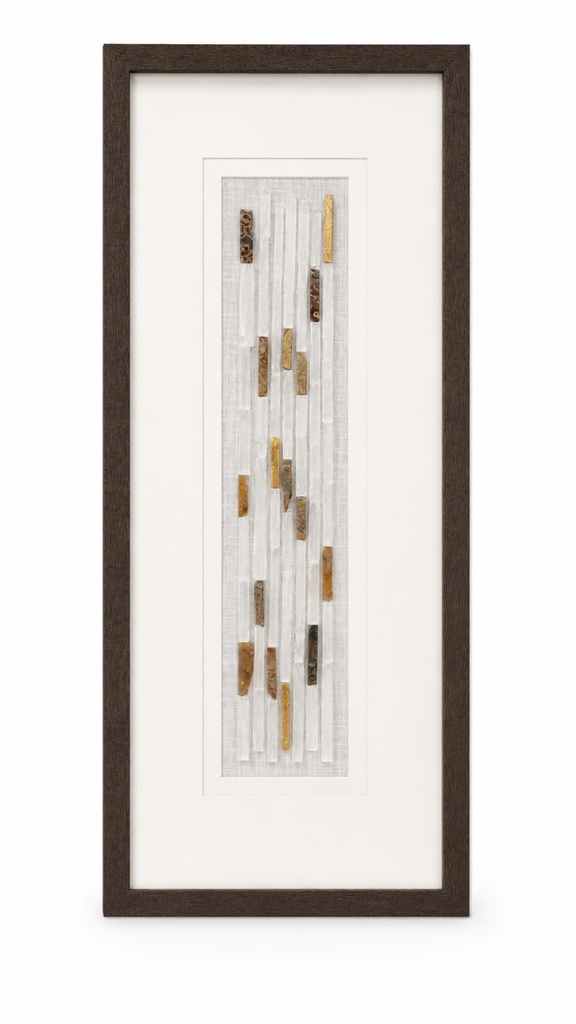 3D Selenite Crystal Shadow Box Wallart 
