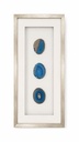 BLUE 3PC AGATE WALL ART
