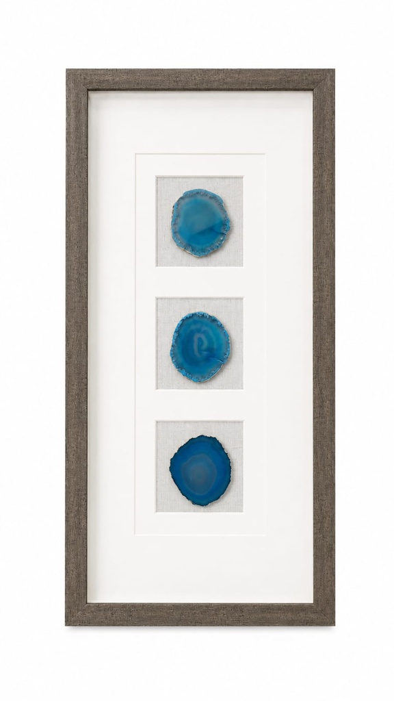 BLUE AGATE 3PC WALLART