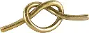 12" GOLD METAL SINGLE KNOT DECOR
