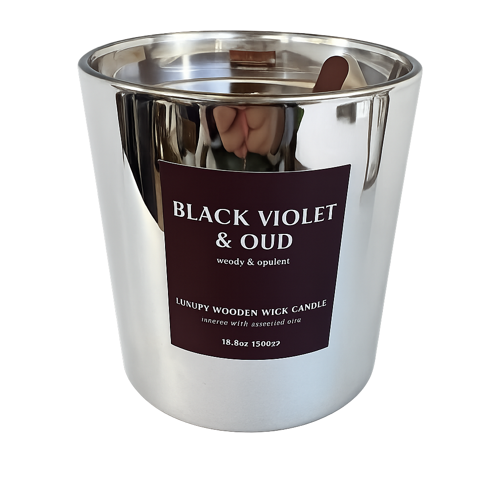 Black Violet & Oud Candle