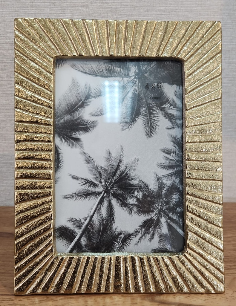 "4X6"GOLD TEXTURED METAL PICTURE FRAME 