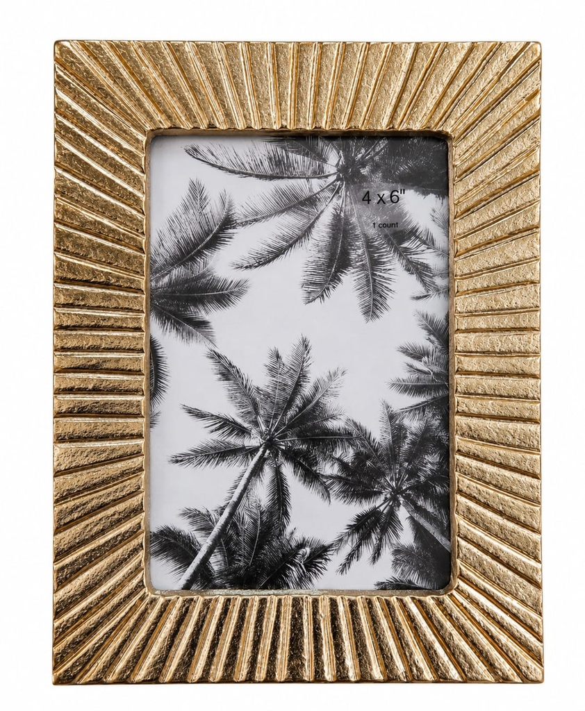 "4X6"GOLD TEXTURED METAL PICTURE FRAME 