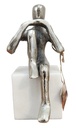 SILVER FIGURINE ON MARBLE BASE   