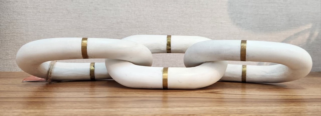 MARBLE AND GOLD 3 LINKED CHAIN  