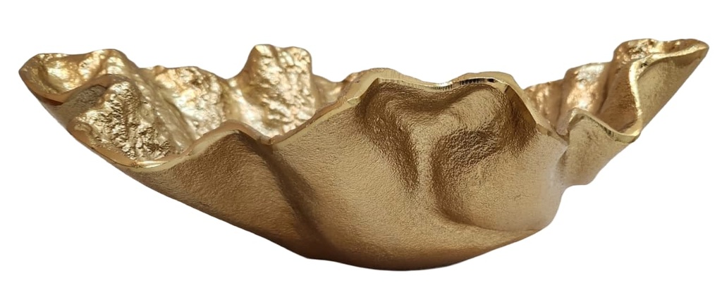 GOLD RUFFLE CERAMIC BOWL  