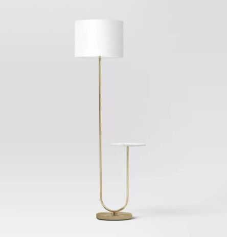 FLOOR LAMP WITH ACCENT TABLE  