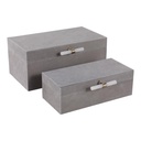 12" Avea Gray Suede Box
