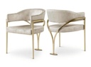 Gold Velvet Stone Dining Chair