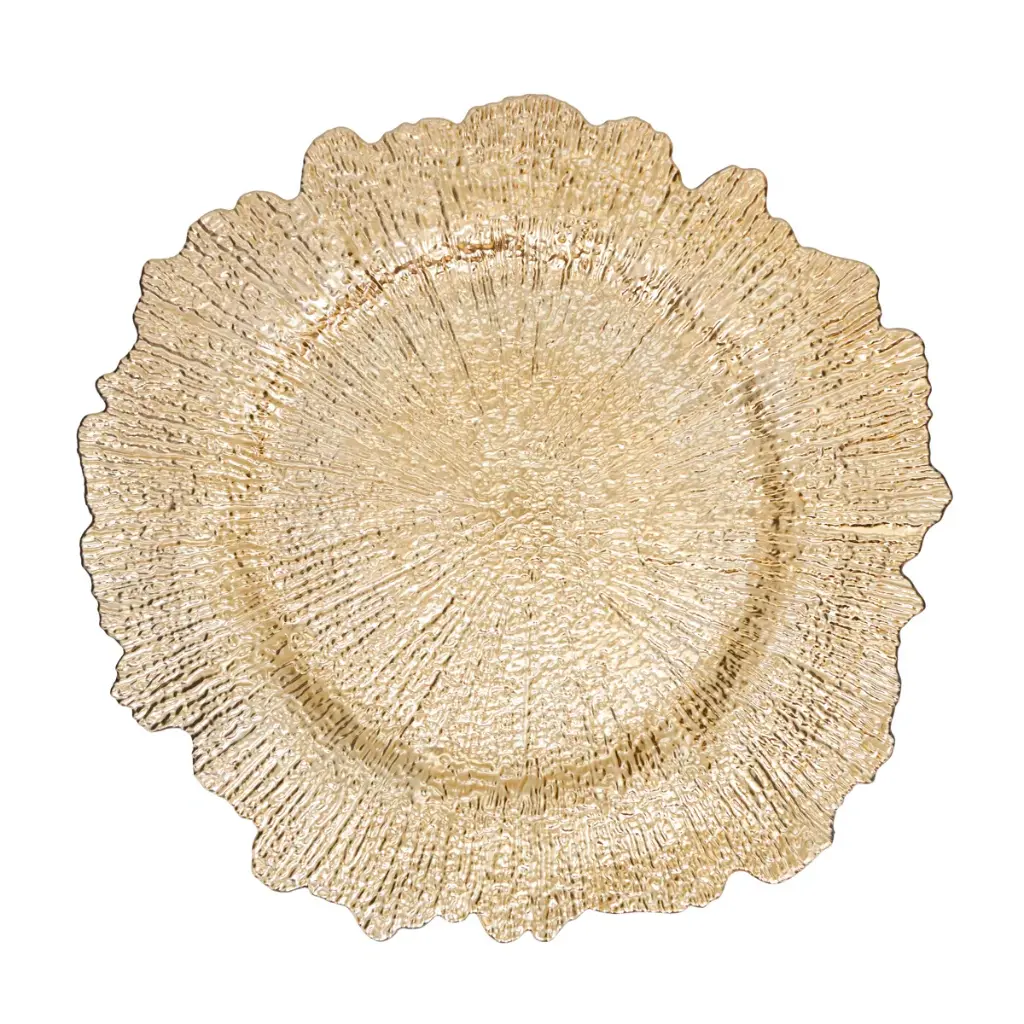 Radiant Elegance Starburst Charger -Gold