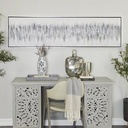 White & Silver Canvas Abstract Wall Art 