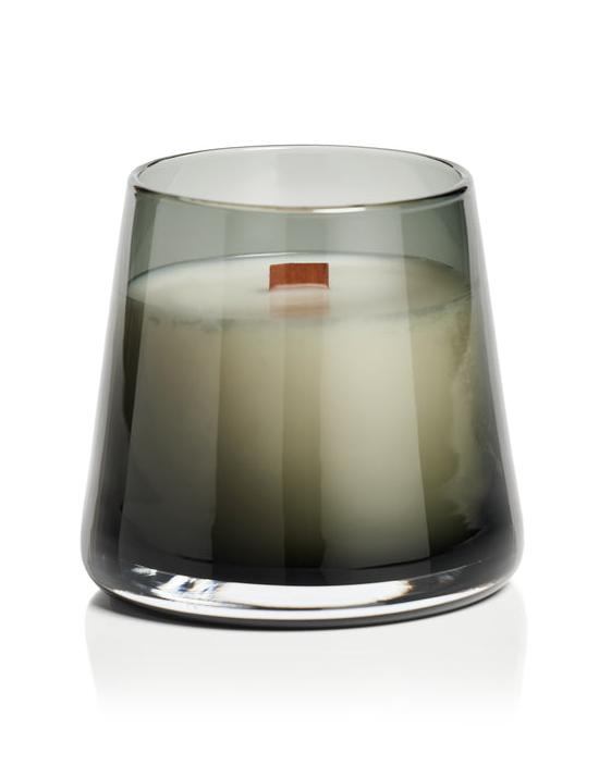 AG Scented Wood Wick Glass 
Candle Jar - Smoke Gray 