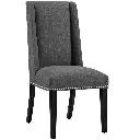 Baron Fabric Gray Studded Dining Chair 