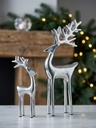 TALL DECORATIVE REINDEER - POLISHED NICKEL 