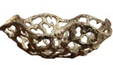 Gold Abstract Metal Bowl W/ Holes  