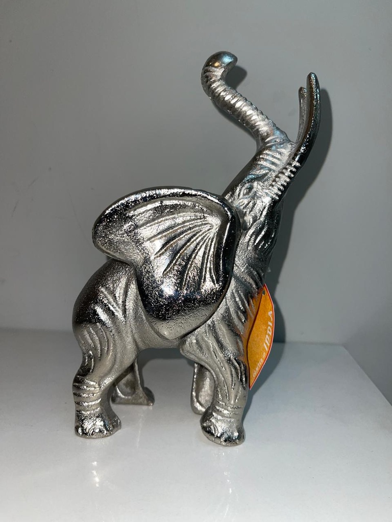 Silver Elephant Sculpture  