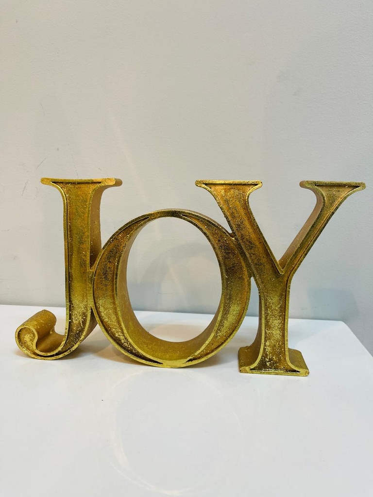 Gold "JOY" Sign 