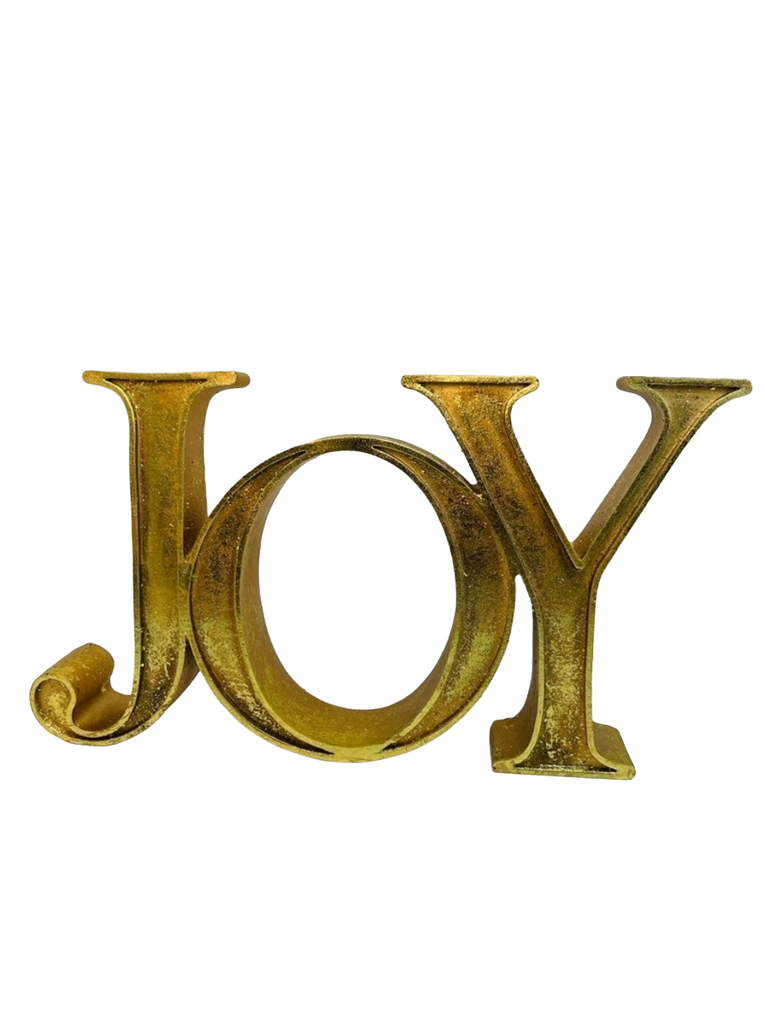 Gold "JOY" Sign 