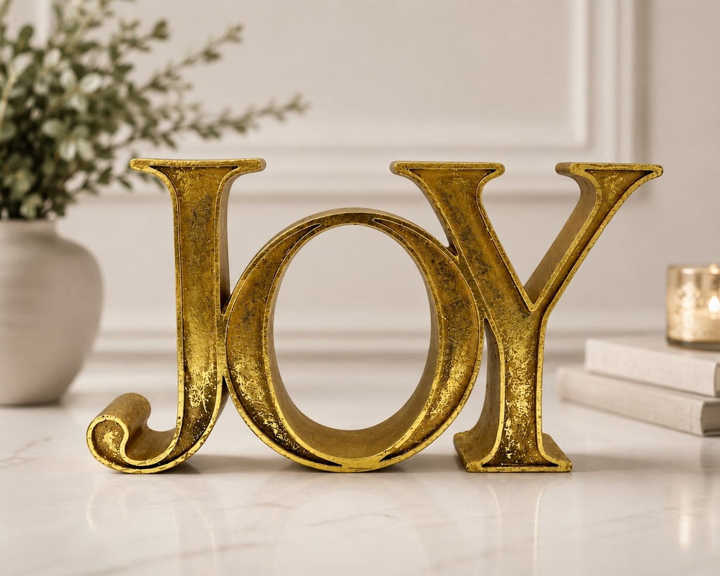 Gold "JOY" Sign 