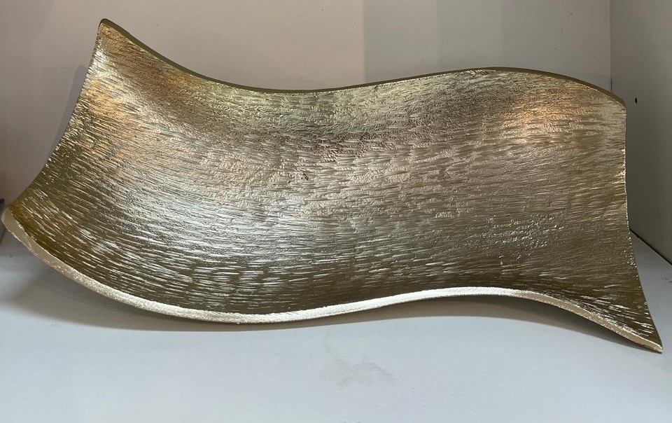 Swirl Shaped Gold Tray  