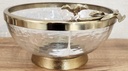 Floral Gold Rim Glass Bowl-Medium