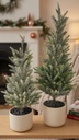 USB Light Up Christmas Tree in White Pot 