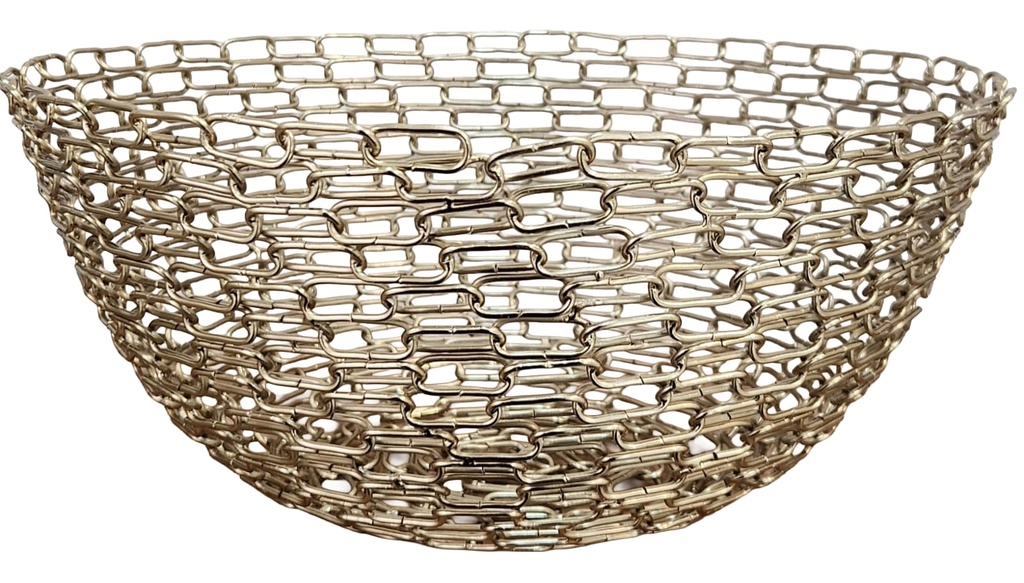 Gold Chain Linked Bowl Large 