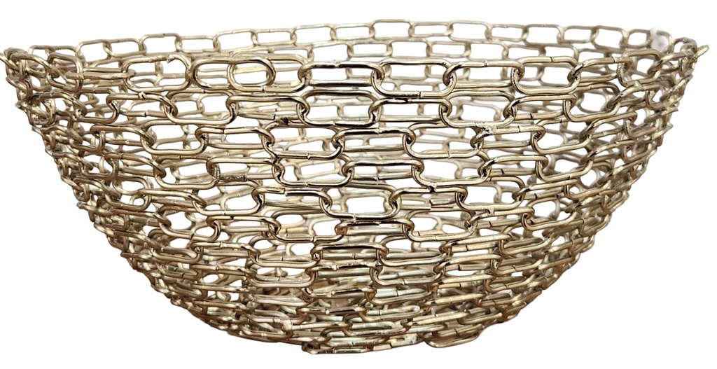 Gold Chain Linked Bowl Medium