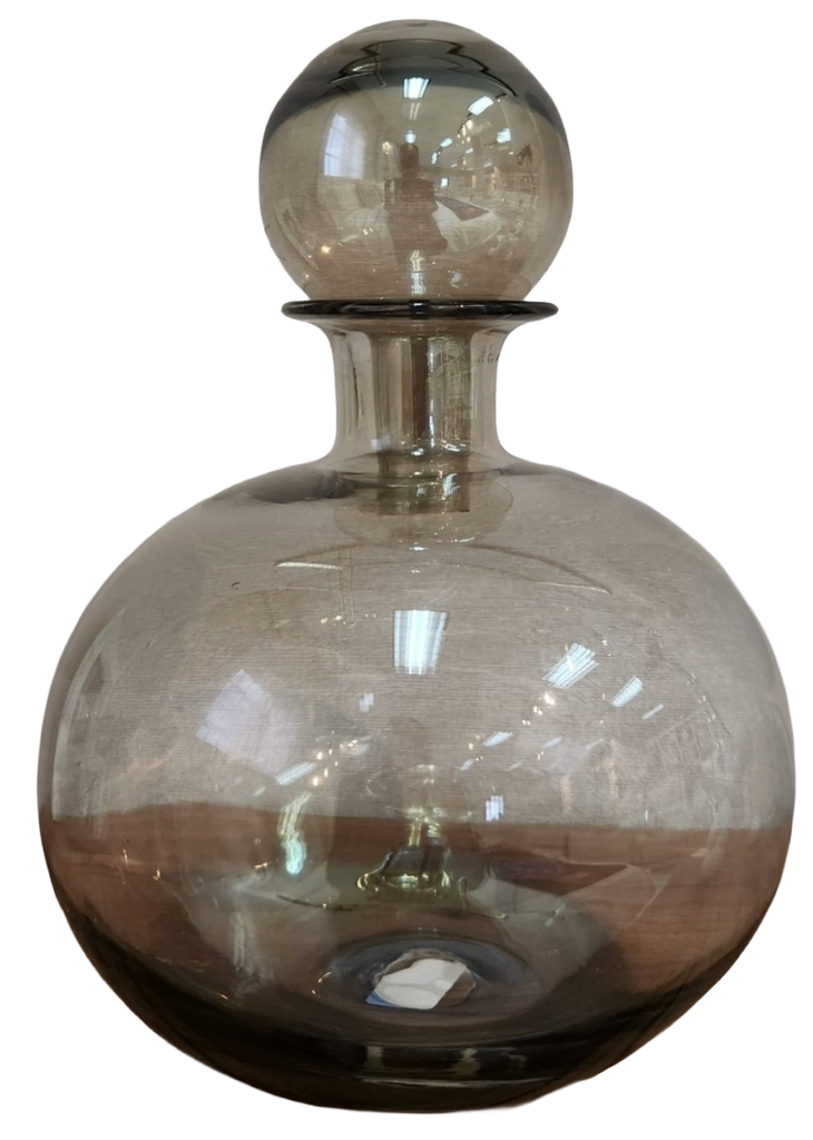 Round Brown Glass Bottle  