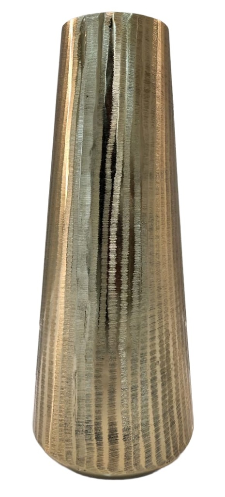 Ceramic Textured Lined Gold Vase 