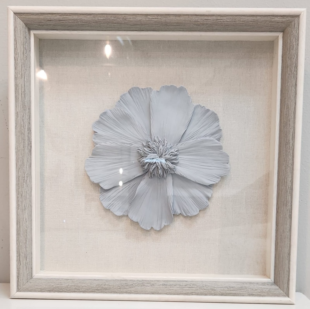 Blue 3D Floral Shadow Box  