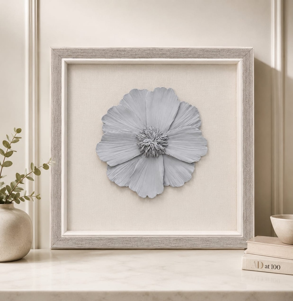 Blue 3D Floral Shadow Box  
