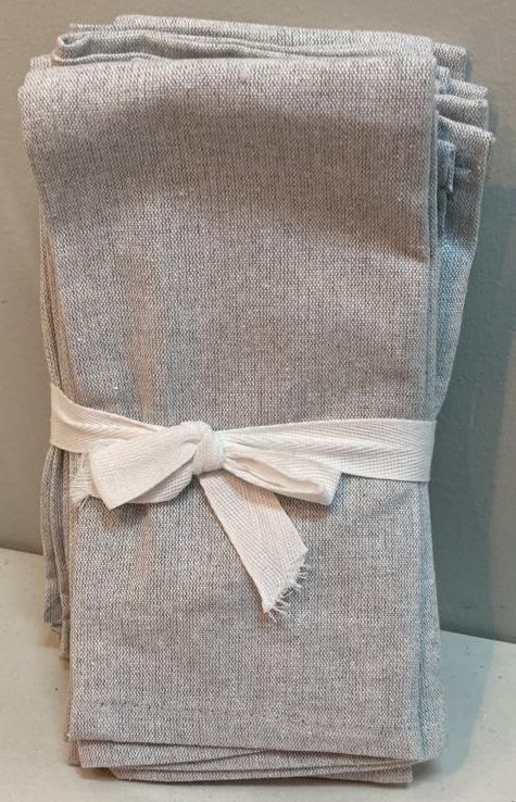 Grey Dinner Napkins Set of 8  