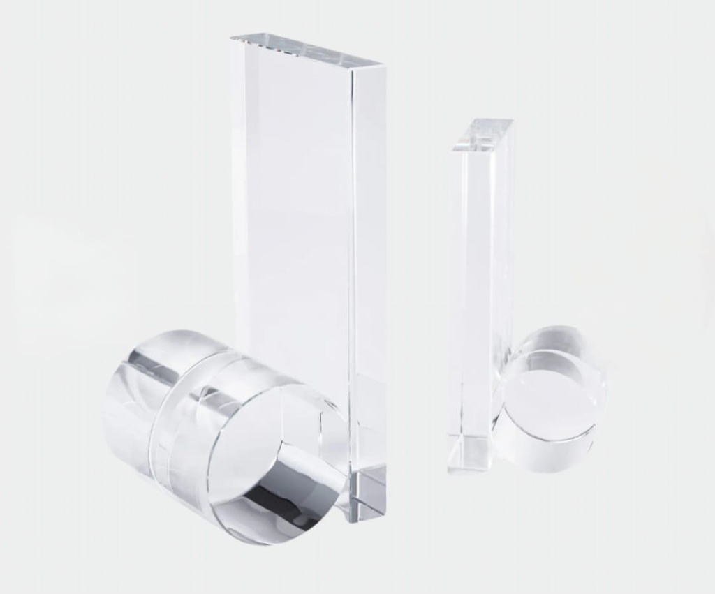 6" Rolled Crystal Bookend 
