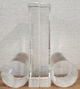 6" Rolled Crystal Bookend 