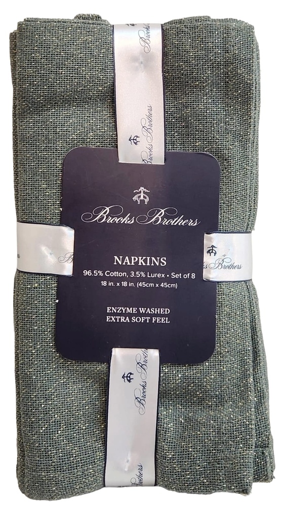 Green & Gold Dinner Napkins (set of 8)   