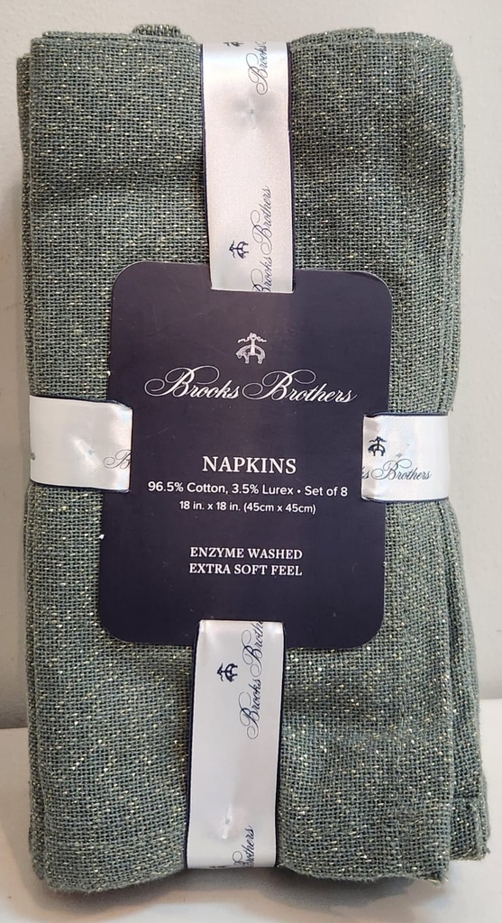 Green & Gold Dinner Napkins (set of 8)   