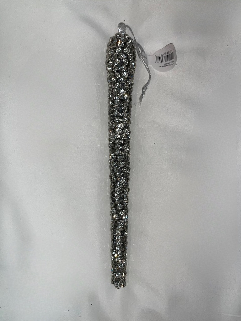 Silver Glam Icicle Ornament 