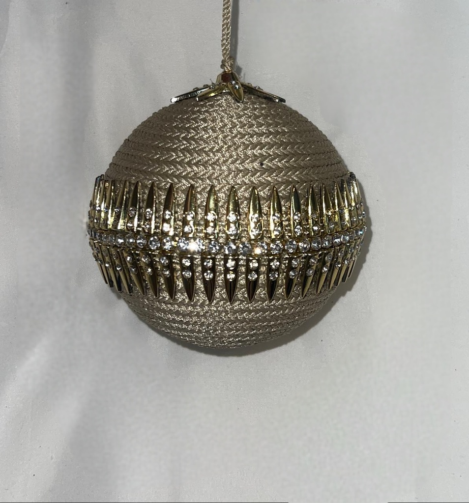 Brown Braided Ornament with Gold Details 