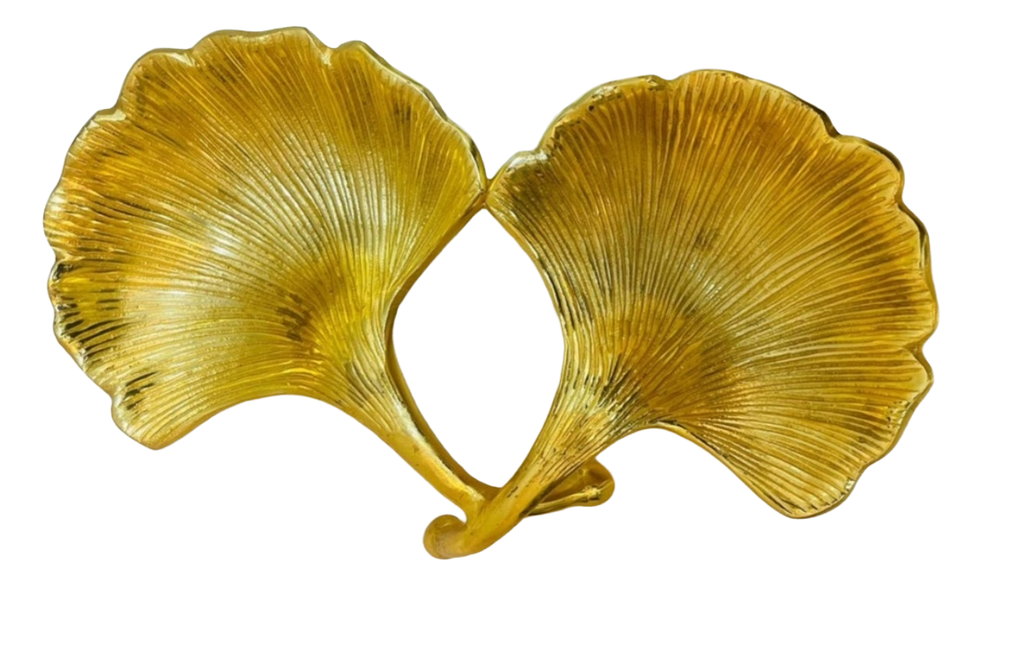 2 Piece Gold Leaf Trinket Tray  