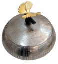 Chrome Bowl with  Gold 3D Detail 