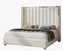 58" Mirrored Inlay Headboard-Ivory King Bed