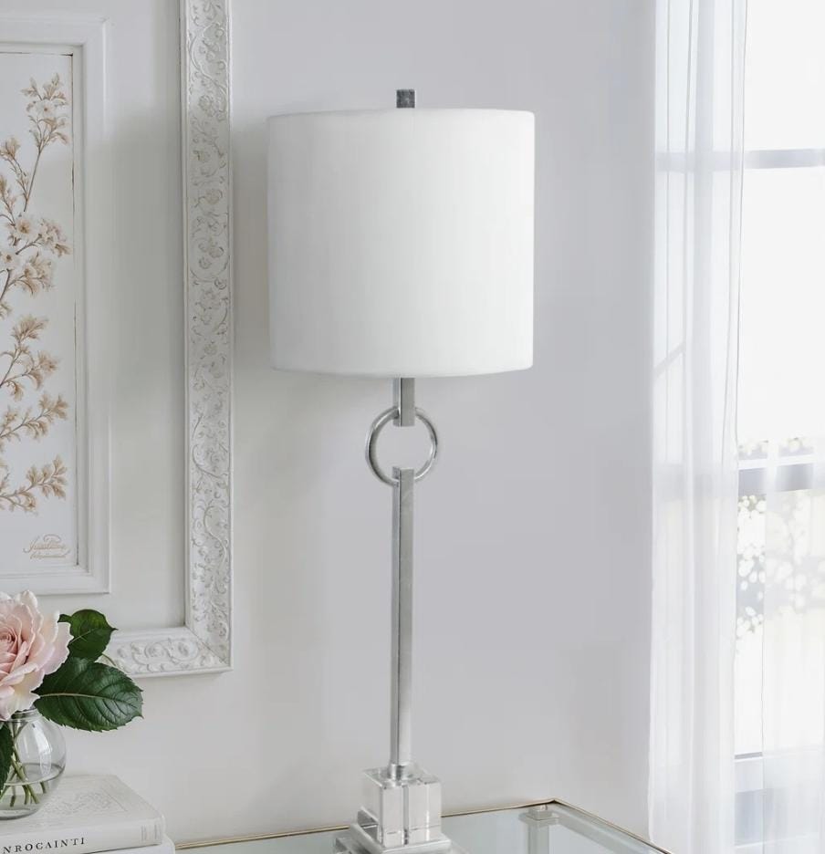 35" Silver Padua Table Lamp 