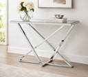 47.25" Ashaz Glass Top Console Table